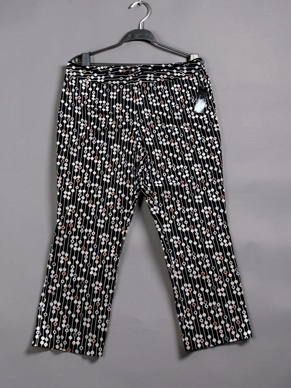 Black Pants Patterned Pants NWT Made by Worthington Size 16